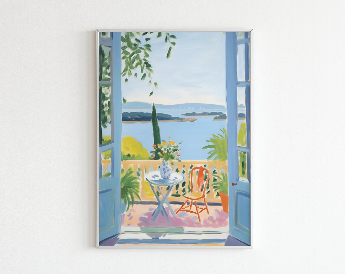 Matisse Open Window, Colorful Modern Art Print