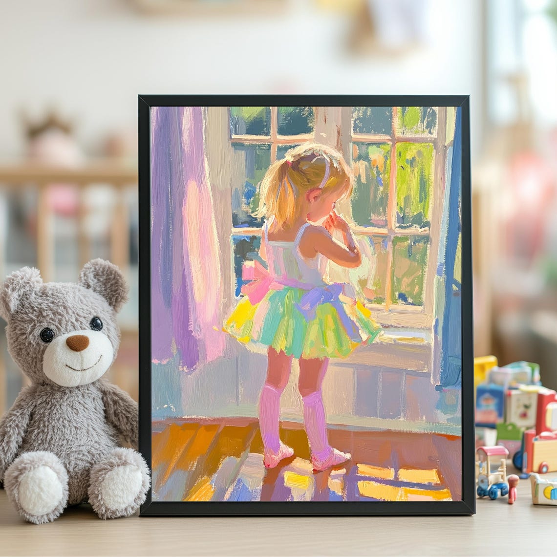 Ballet Girl Art Print Pastel Nursery Wall Decor Ballerina Illustration Whimsical Kids Room Art Dance Studio Decor - Image 5