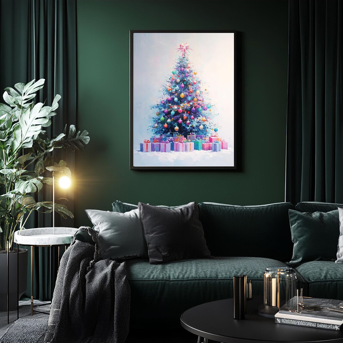 Colorful Christmas Tree, Festive Holiday Decor - Image 2