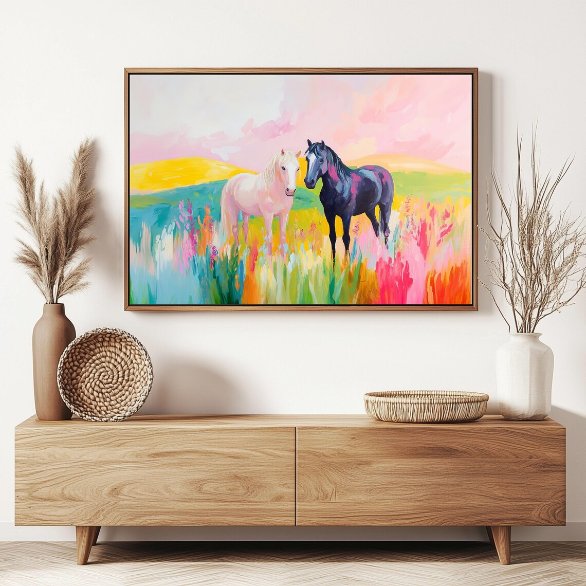Colorful Horse Art Print, Modern Equestrian Decor - Image 3