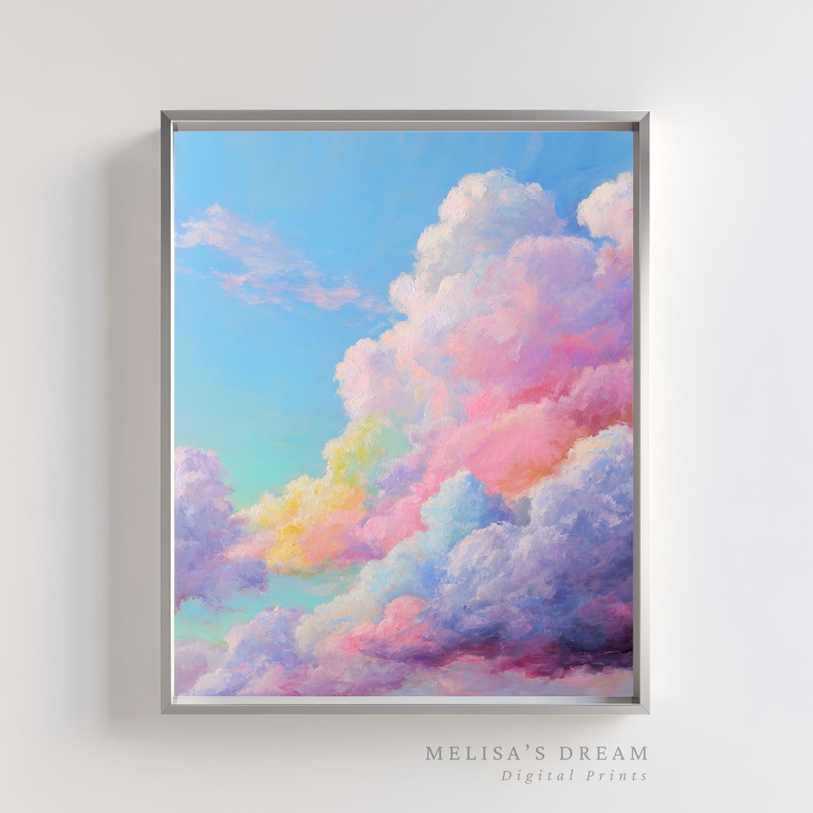 Pastel Cloud Wall Art, Dreamy Sky Sunset Print