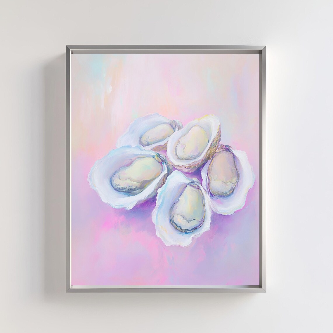 Oyster Coastal Wall Decor Art Print, Beach Shell