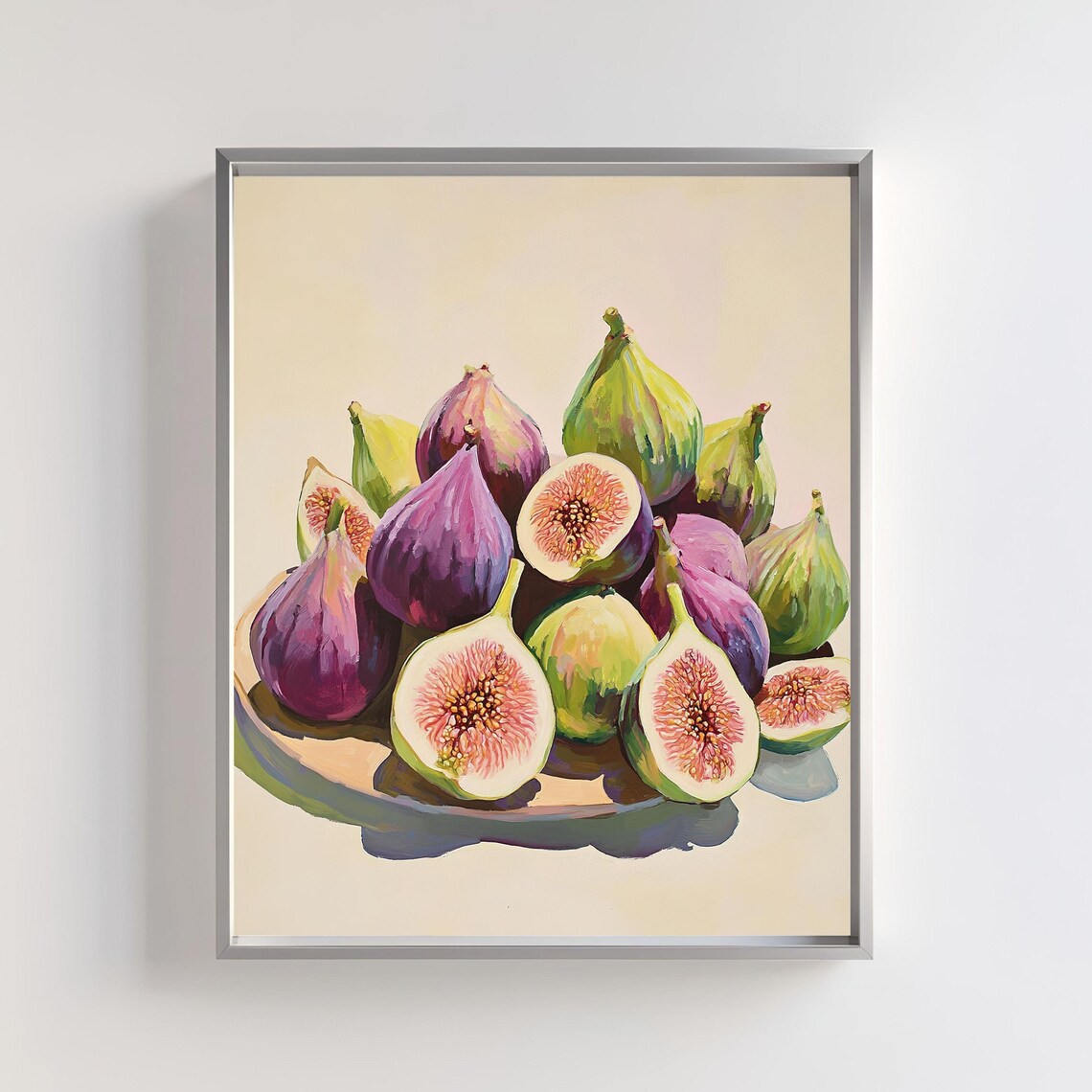 Fig Still Life Aesthetic Art Print, Rustic Kitchen Decor