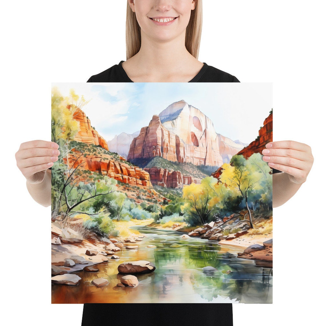 Zion National Park - Watercolor Art - Image 3