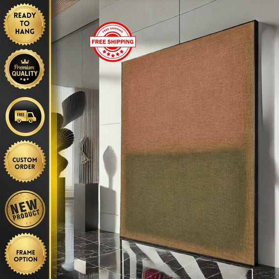 Mark Rothko Brown And Green Canvas Iconic Color Field Painting Reproduction For Bold Modern Interiors Living Room Decor
