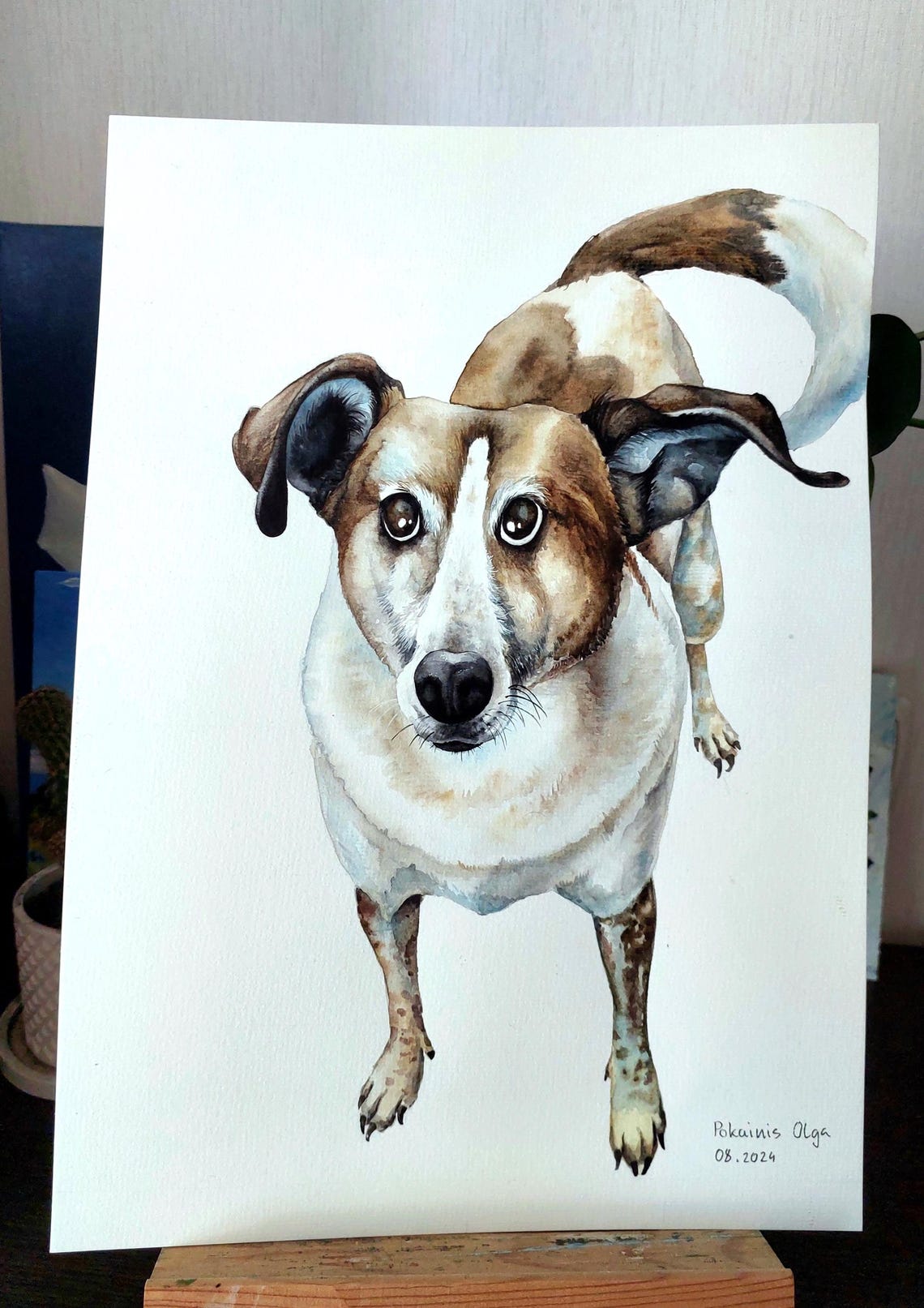 Custom Pet Portrait Painting From Photo Custom Dog Portrait Original Watercolor Painting Pet Portrait Painting Personalized Dog Painting - Image 2