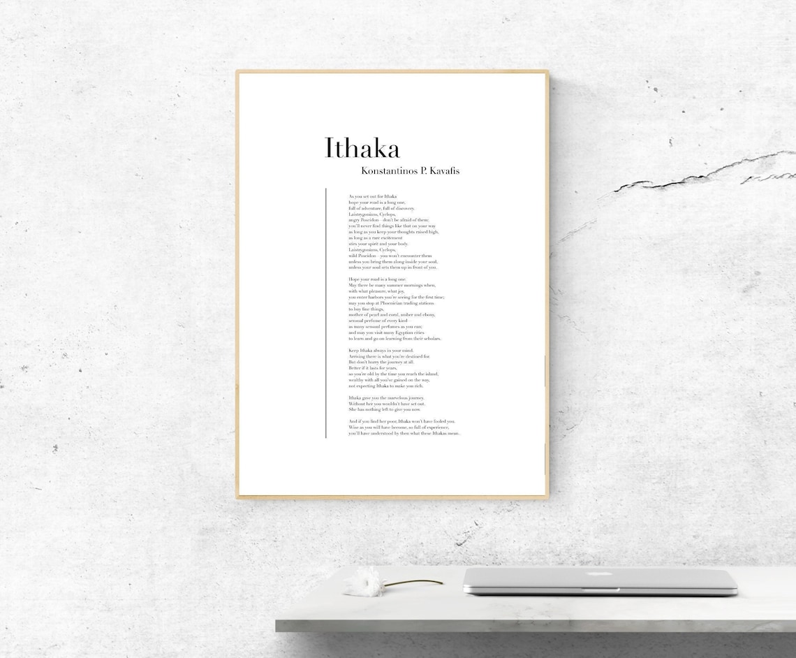 Ithaka By Konstantinos P. Kavafis Poem Art Print