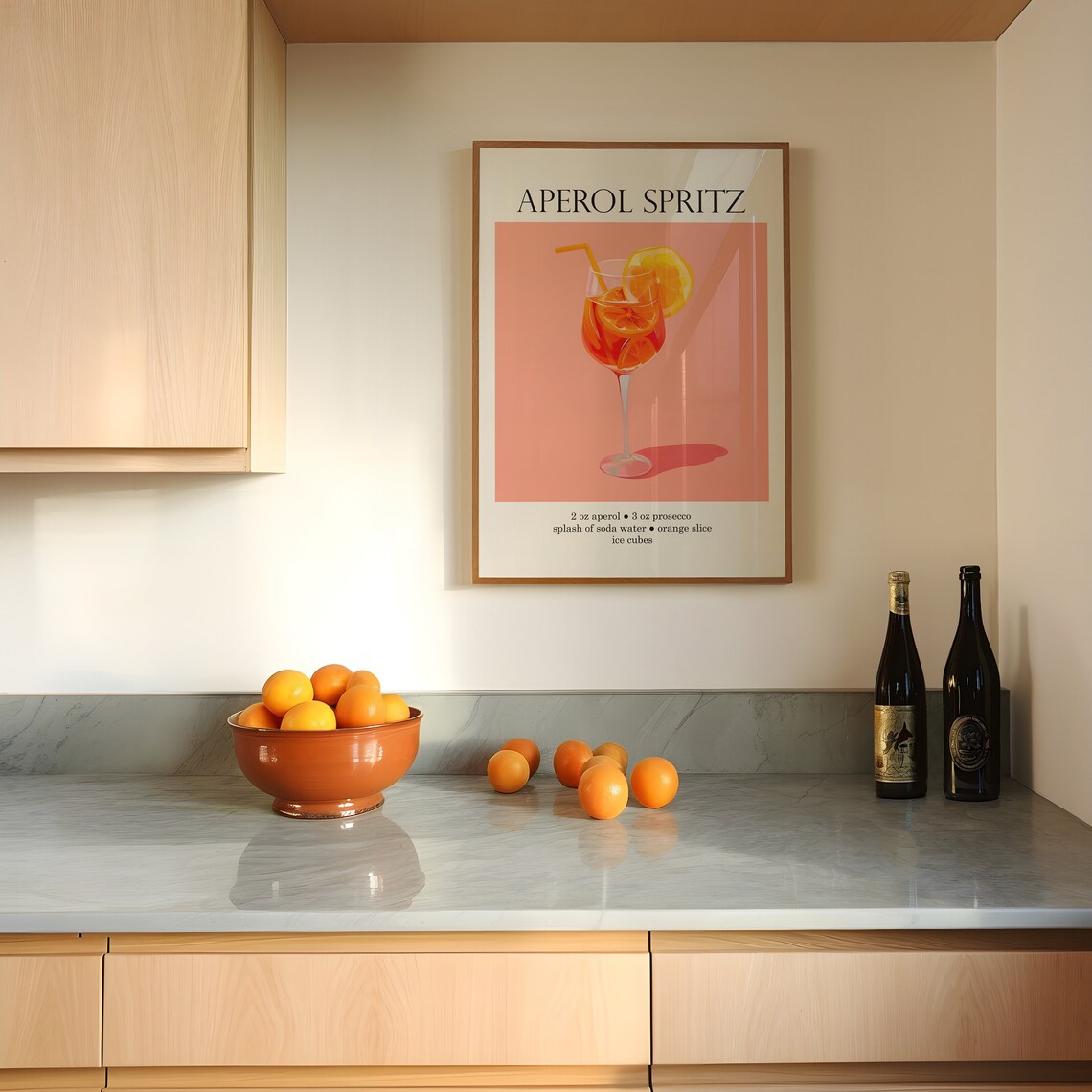 Aperol Spritz Poster, Cocktail Bar Cart Decor - Image 4