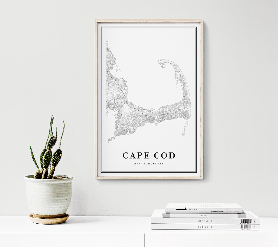 Cape Cod Map Print, Minimalist Massachusetts Map - Image 3