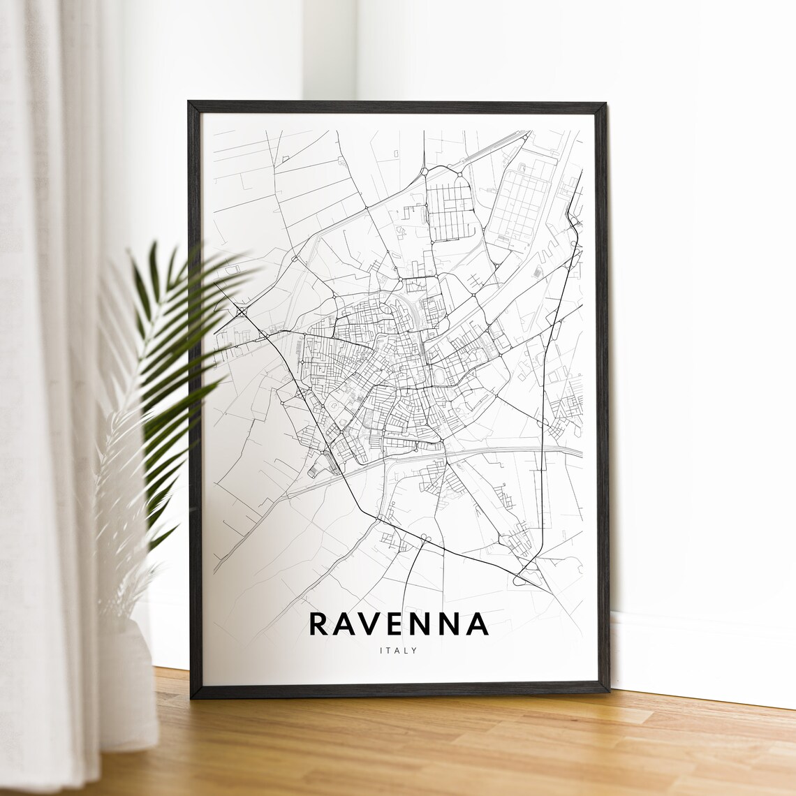 Ravenna Italy Emilia Romagna Minimalist City Street Map Poster - Image 2