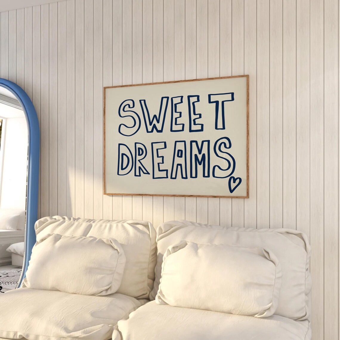 Sweet Dreams Print, Mid-Century Bedroom Art Print - Image 2