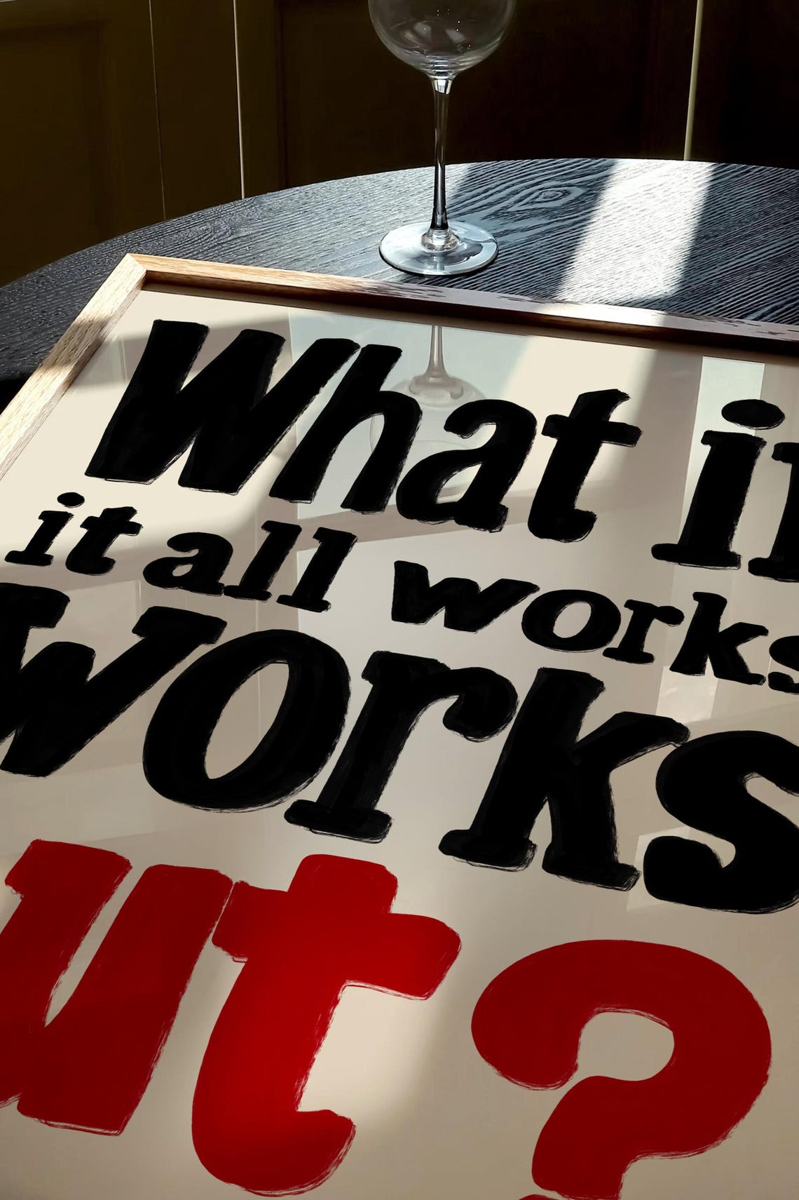 What If It All Works Out Bold Black Red Typography Quote Poster - Image 2