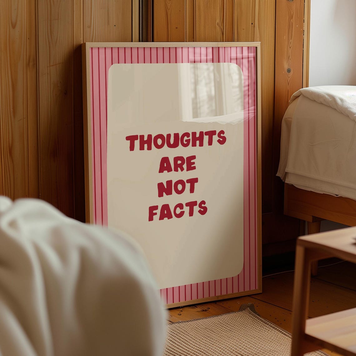 Thoughts Are Not Facts, Psychology Quote Art Print - Image 2