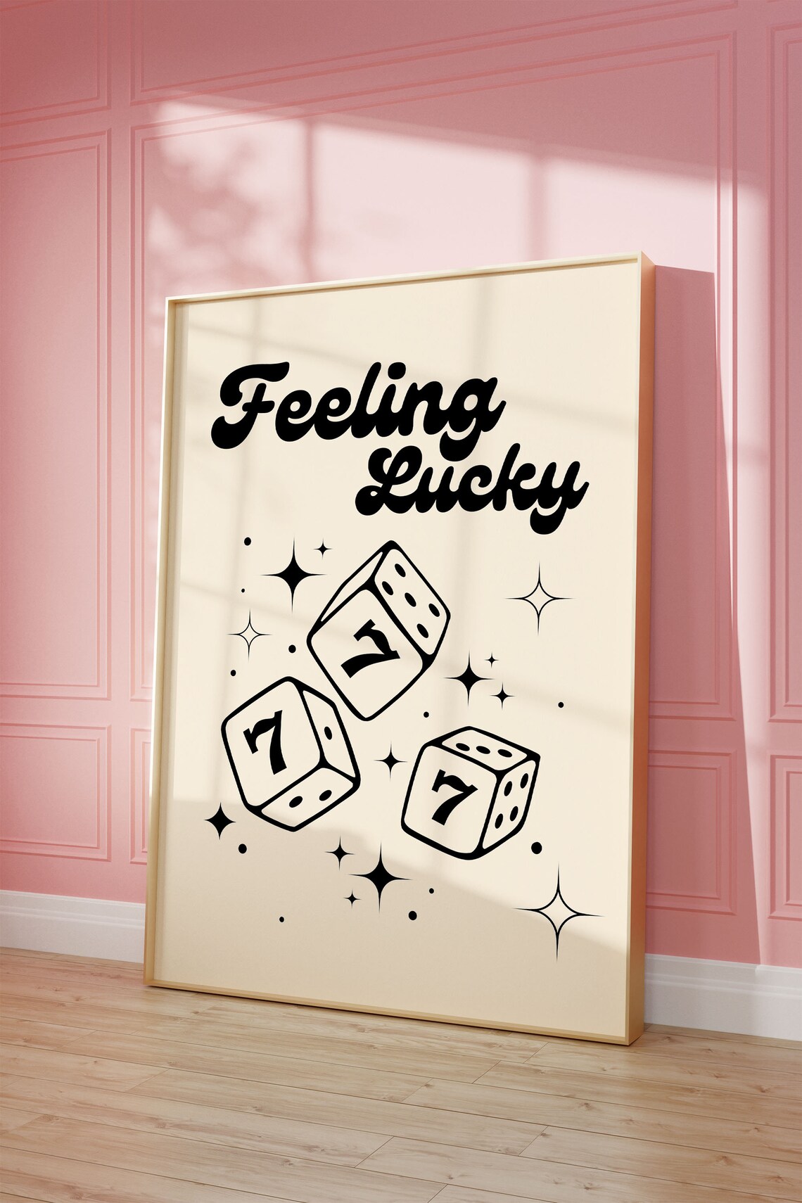 Feeling Lucky 777 Poster, Lucky Wall Decor - Image 3