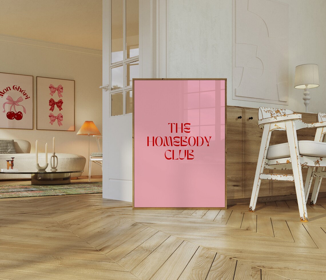 Homebody Club Minimalist Typography Art Print - Image 2