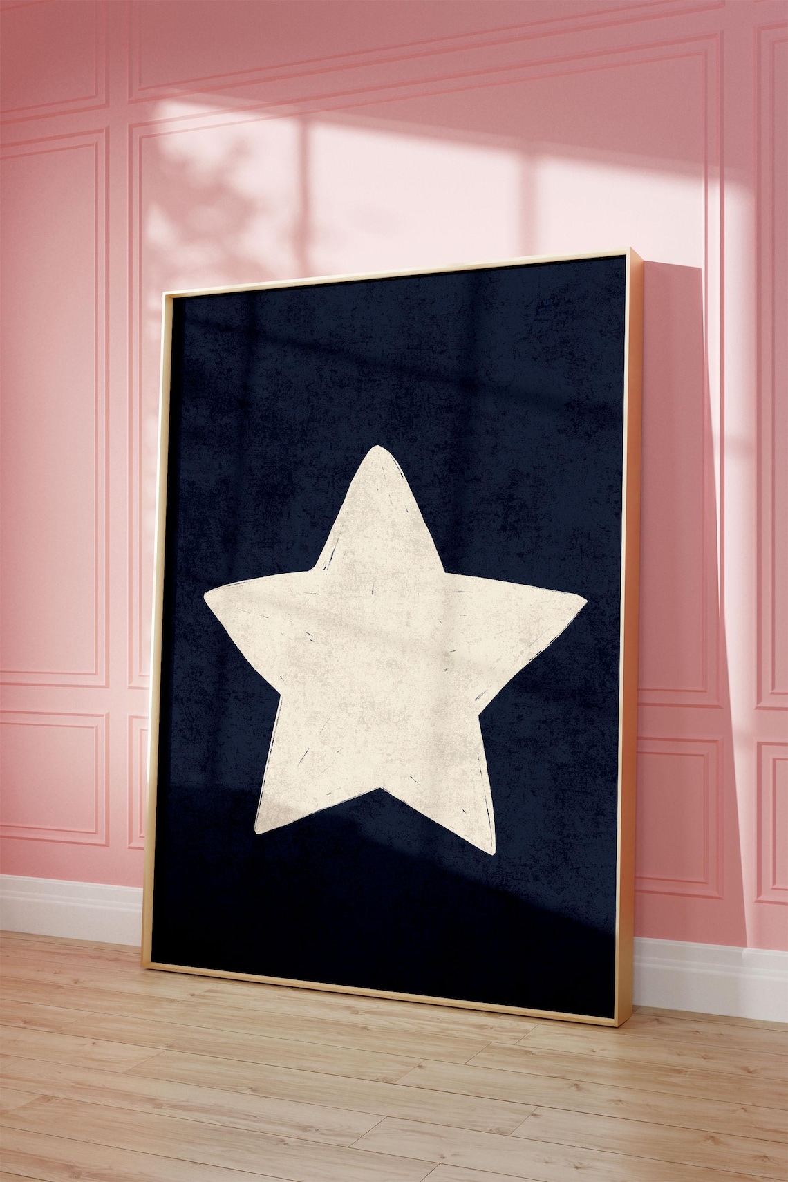Retro Hand Drawn Star Art Print, Trendy Decor - Image 2
