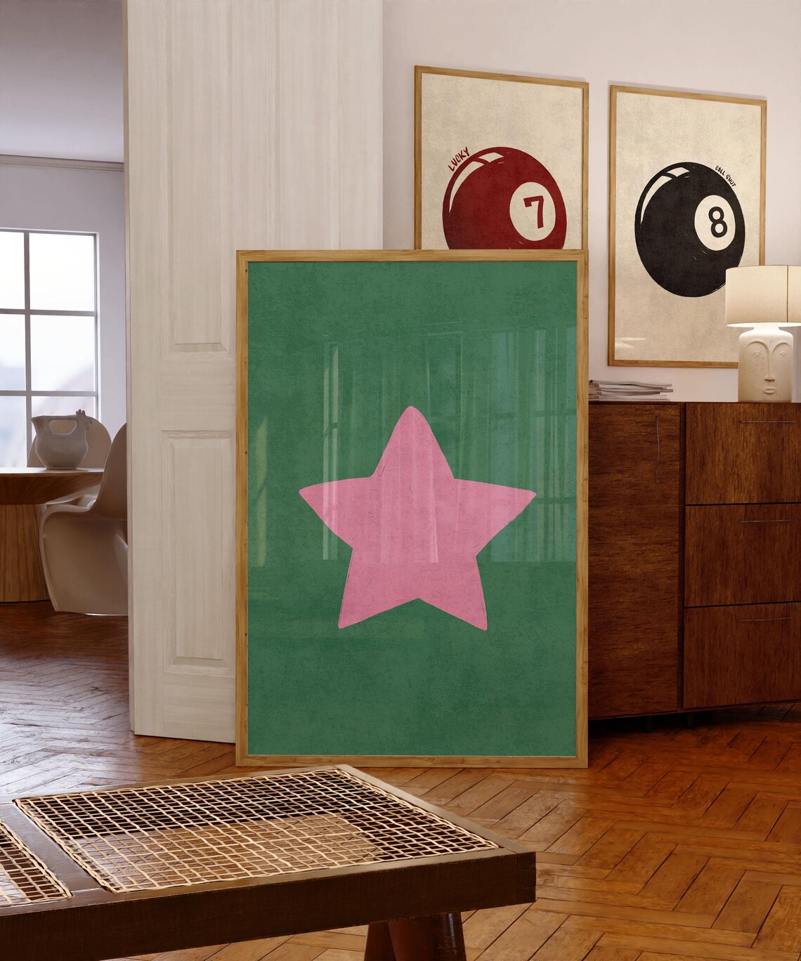Retro Hand Drawn Star Art Print, Trendy Aesthetic Decor - Image 4