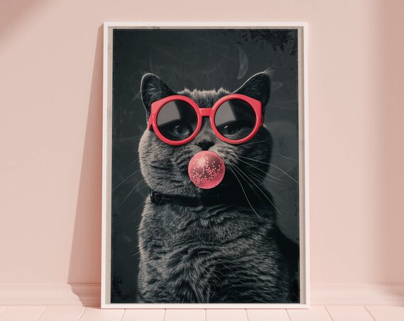 Animal Bubble Contemporary Travel Poster