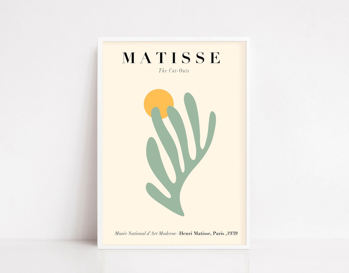 Matisse Poster Matisse Print Matisse Exhibition Poster Matisse Leaf Matisse Wall Art
