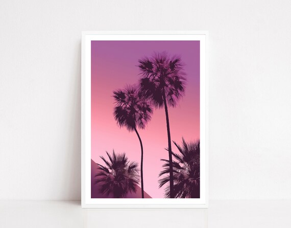 Palm Springs Poster Palm Tree Poster Palm Tree Art Palm Tree Wall Art Palm Trees Print