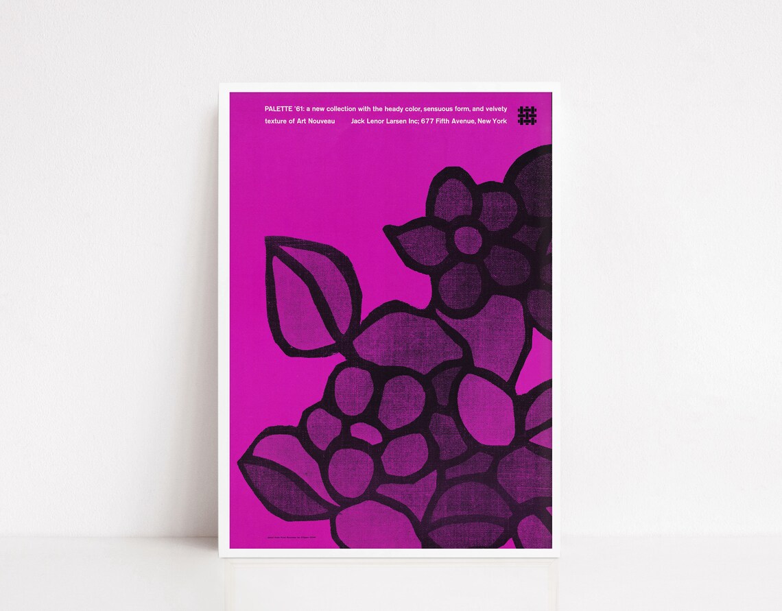 Lenor Larsen Vintage Exhibition Poster, Retro Art Print