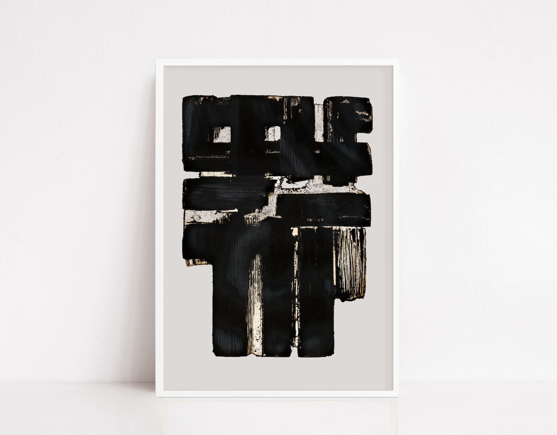 Pierre Soulages Abstract Modern Poster Print