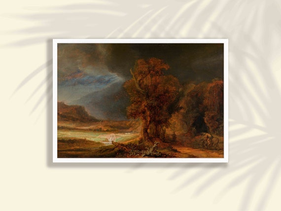 Rembrandt Wall Art Print Landscape Poster Museum Exhibition Paintings