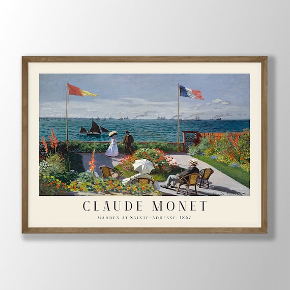 Claude Monet Garden At Sainte Adresse 1867 Seaside Exhibition Poster