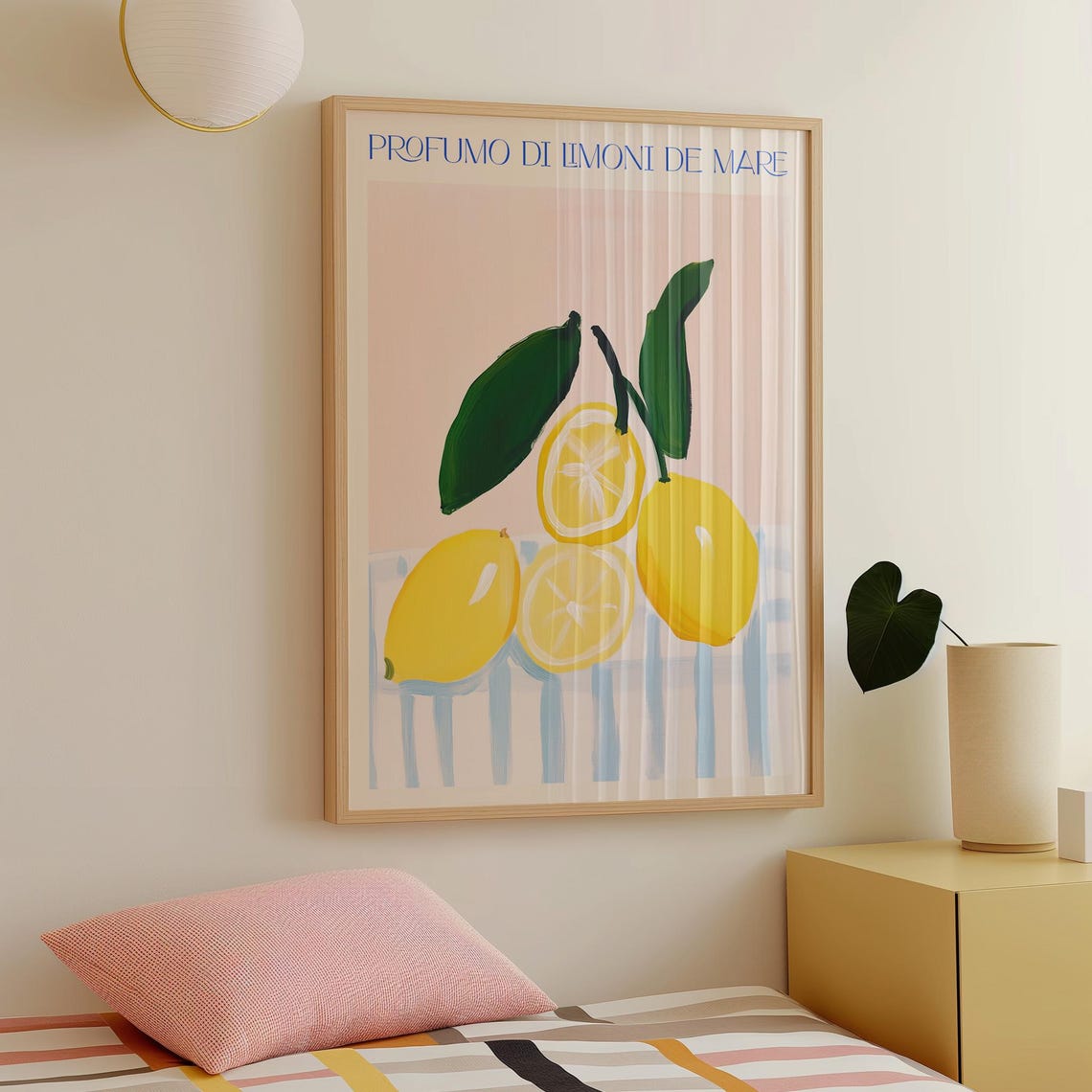 Profumo di Limoni Bold Italian Lemon Minimalist Kitchen Poster - Image 3