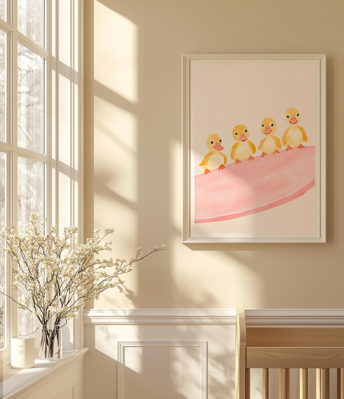 Ducklings Vintage Nursery Cute Baby Room Poster - Image 3