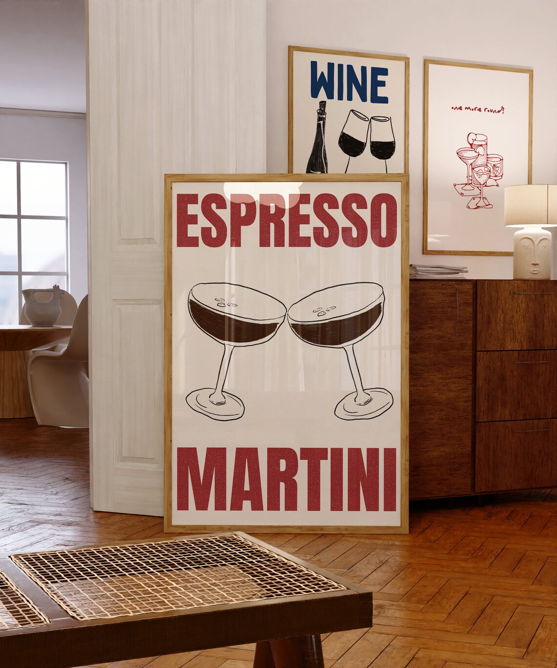 Espresso Martini Cocktail Print, Bar Cart Decor