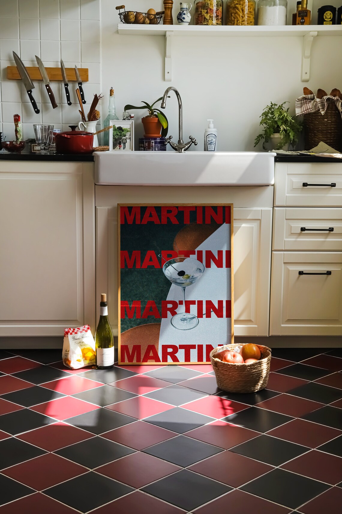 Martini Print Retro Poster, Minimalist Bar Cart Art - Image 4