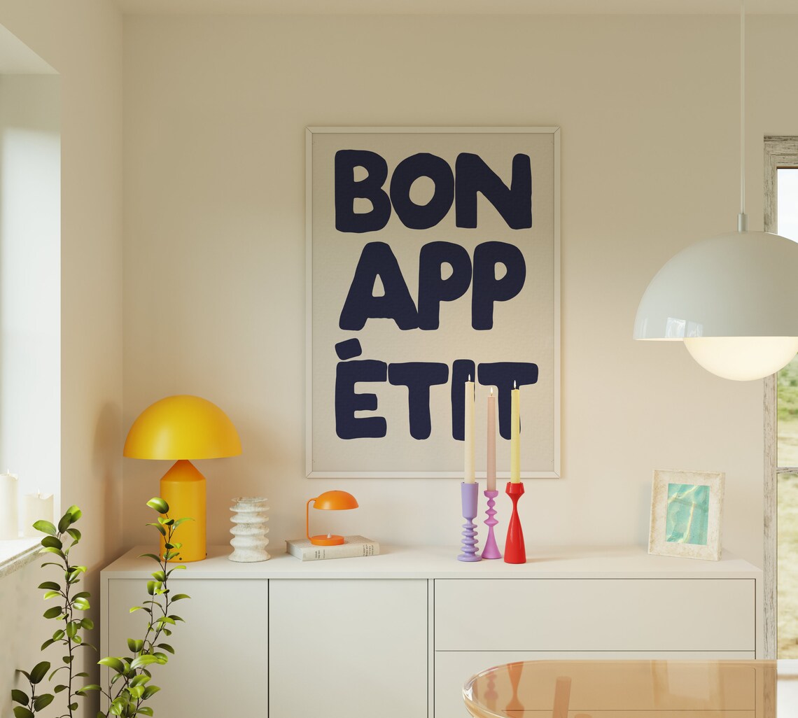 Bon Appetite Aesthetic Kitchen Decor Art Print - Image 5
