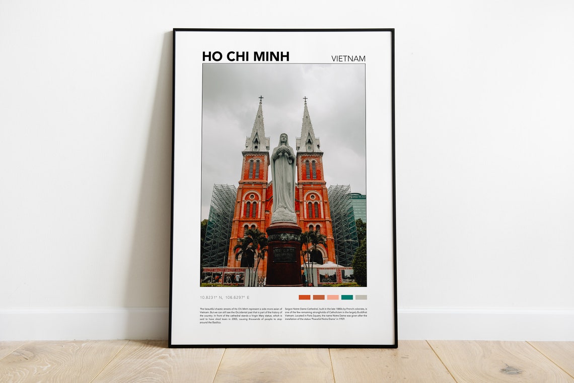 Ho Chi Minh Vietnam Historic Notre Dame Cathedral Travel Print