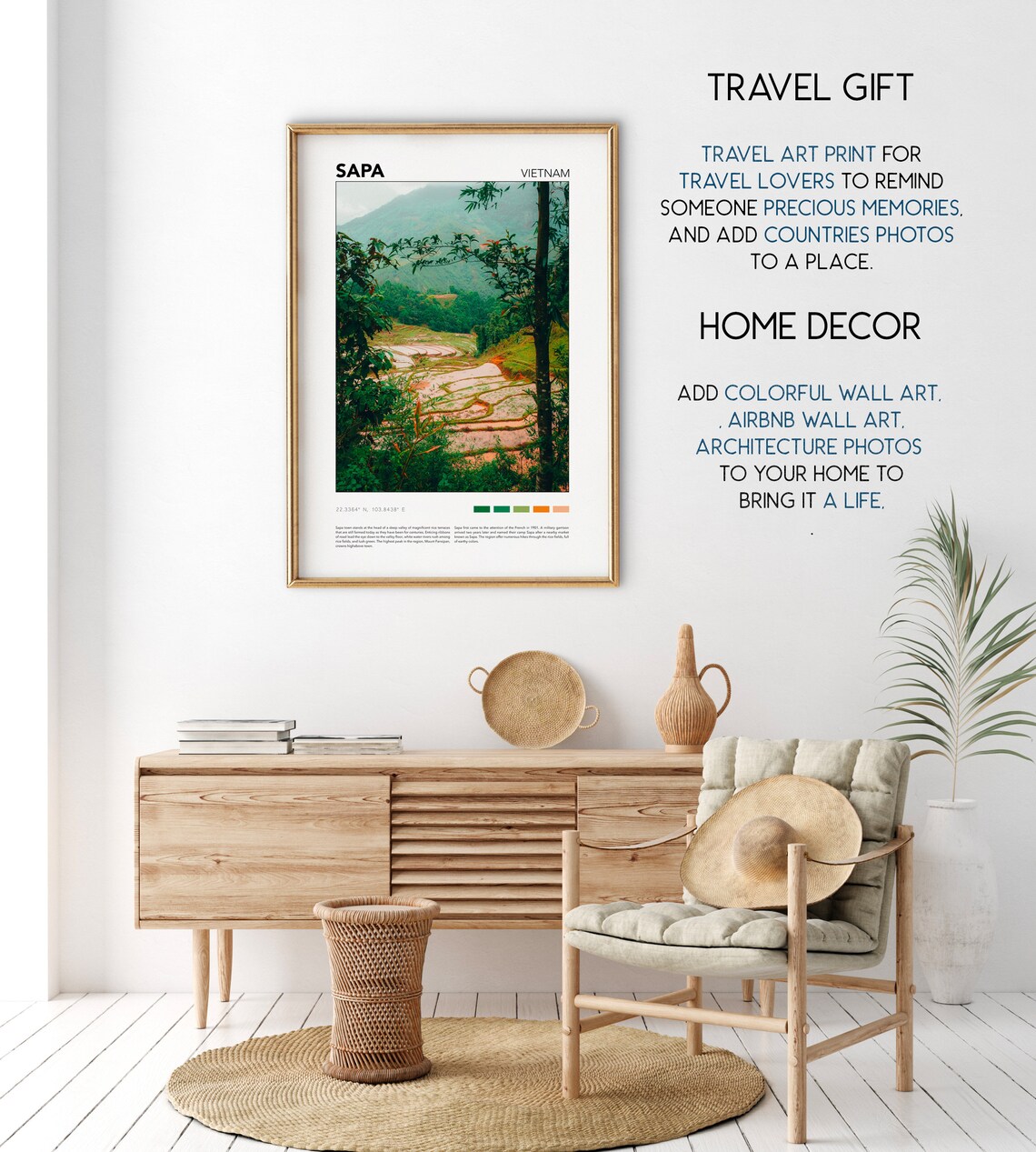 Sapa Vietnam Rice Terraces Mountain Photography Travel Poster - Image 2