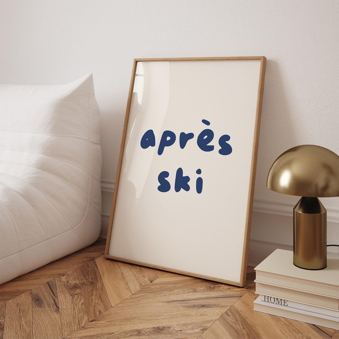 Après Ski Navy Typography Poster for a Minimalist Chalet Wall