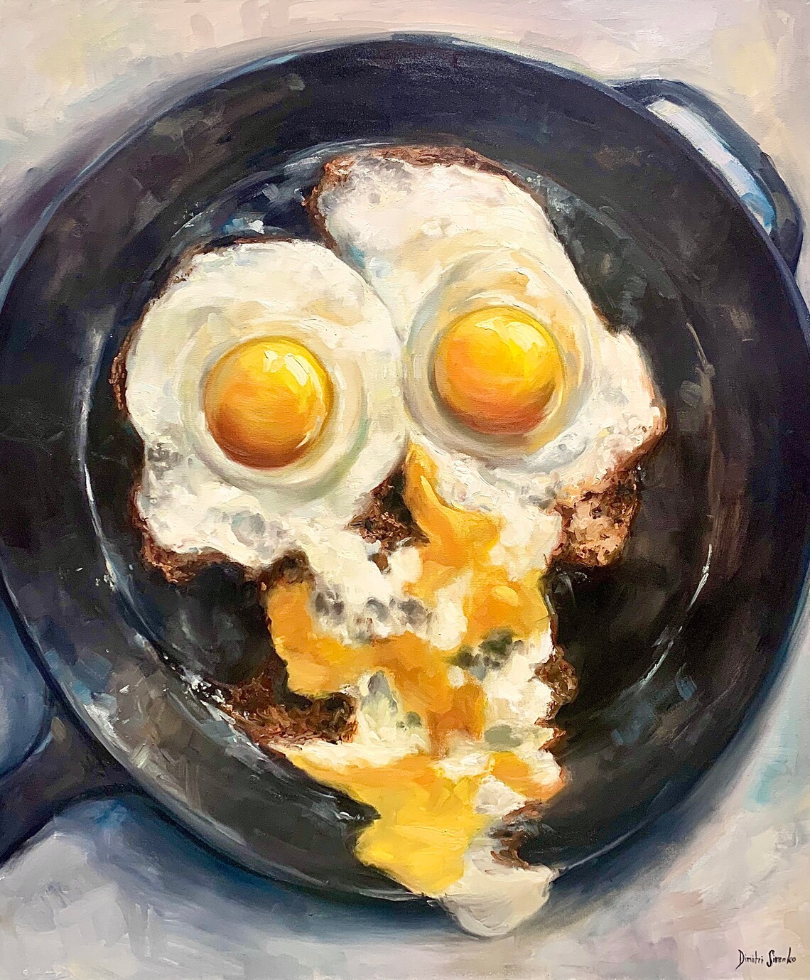 Skullet Print Egg Poster, Kitchen Wall Art