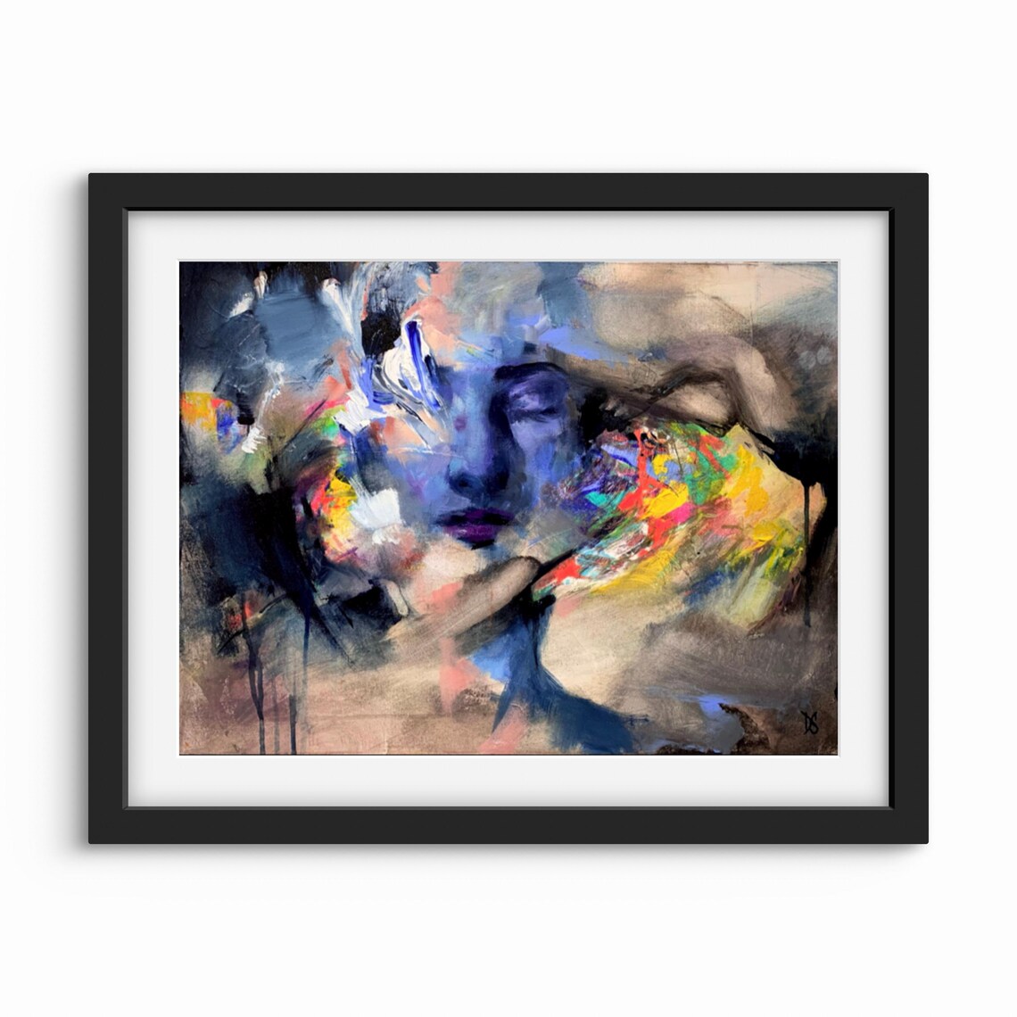 True Reality Portrait Art Print, Expressionist Woman