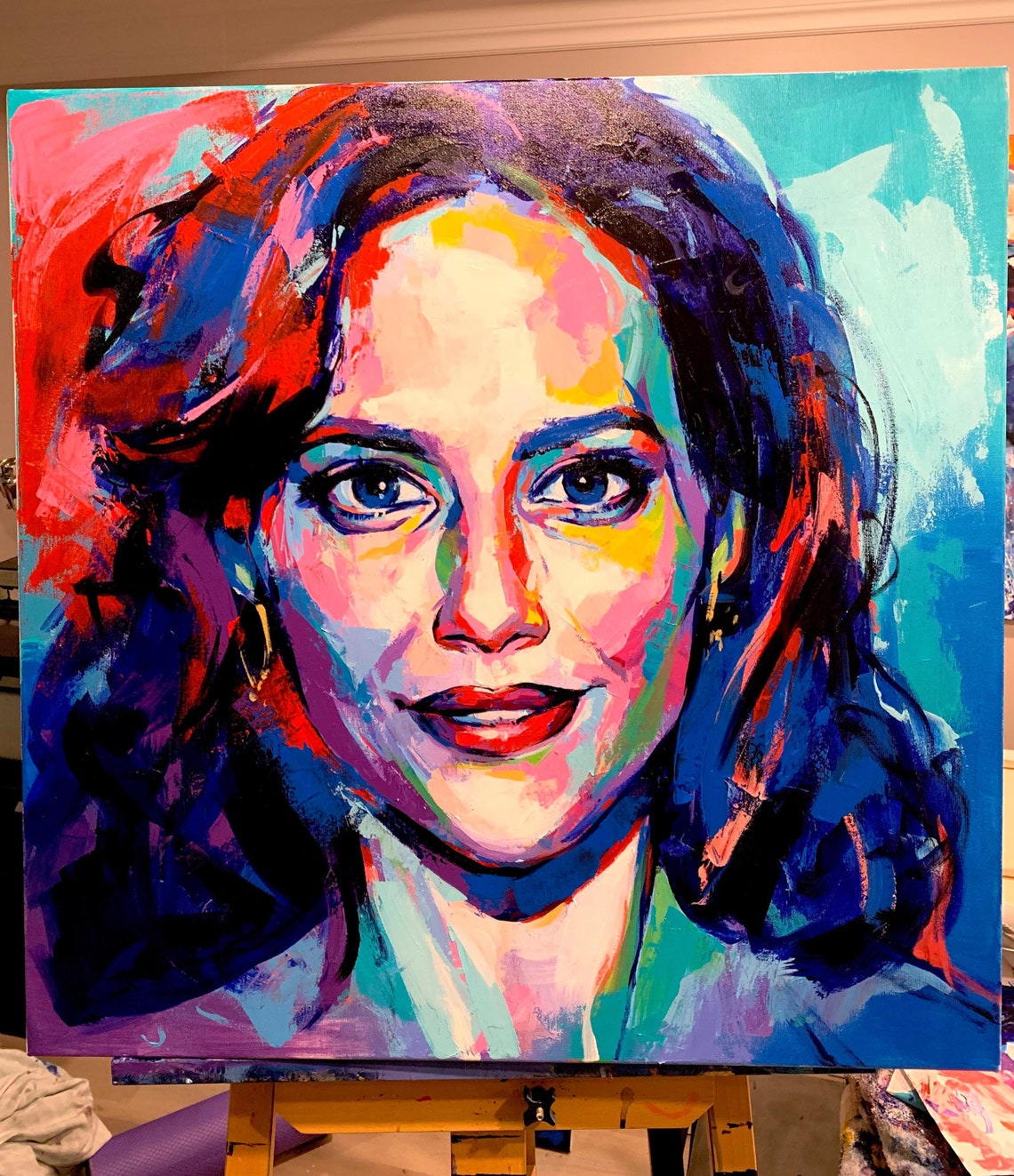 Brittany Murphy Colorful Pop Art Portrait Celebrity Art Poster