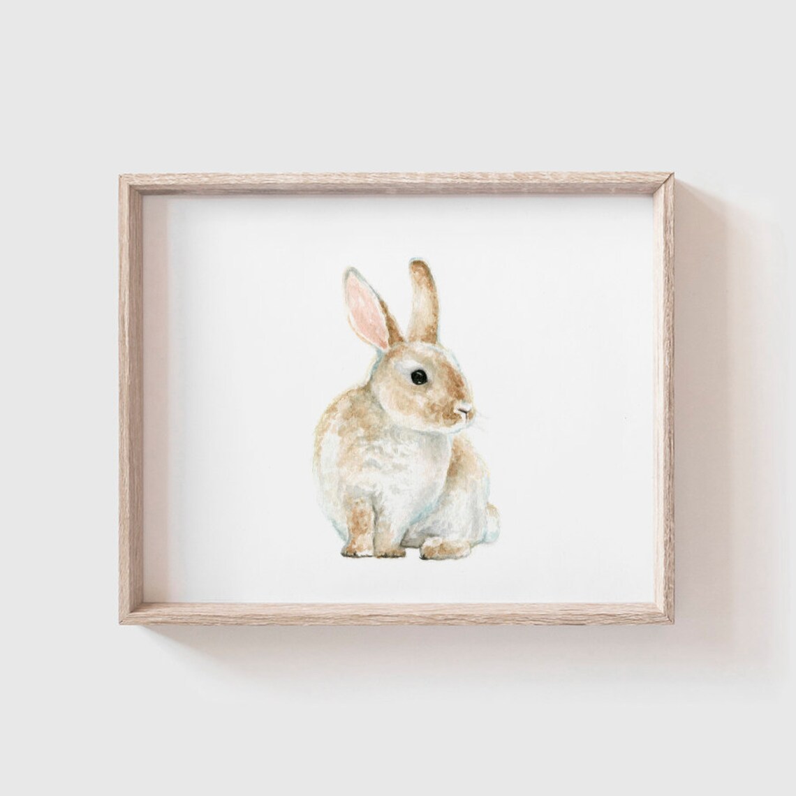 Bunny No. 3 Art Print, Watercolor Baby Rabbit