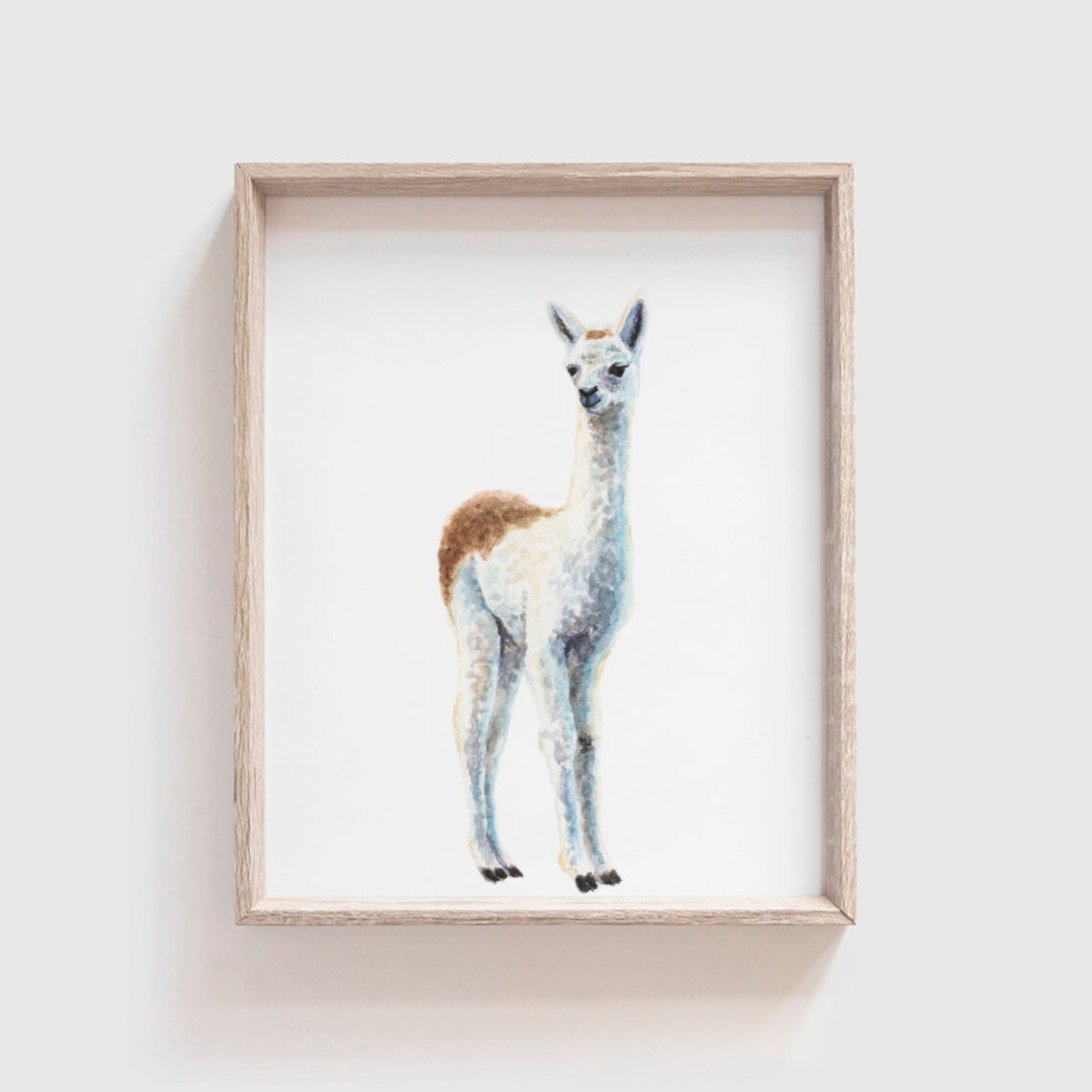 Alpaca Baby Animal Painting Art Print, Nursery Decor
