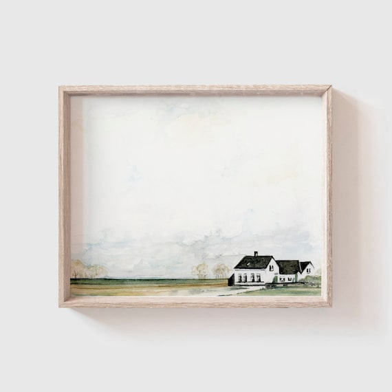 Farmhouse No 1 Art Print, Modern Farmhouse Decor