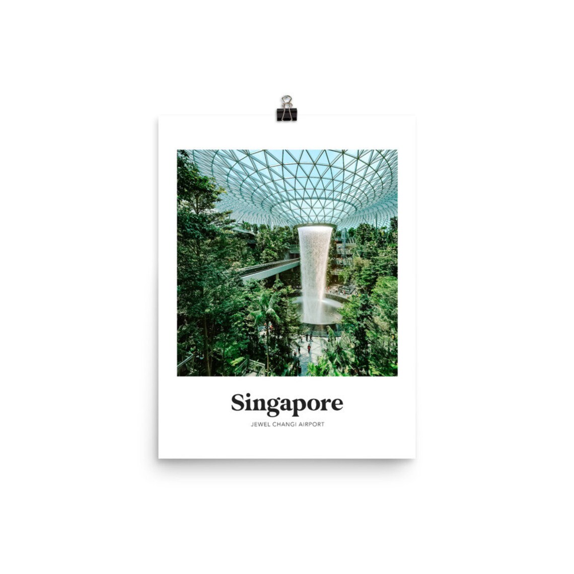 Singapore Jewel Changi Airport Rain Vortex Waterfall Photo Poster - Image 2