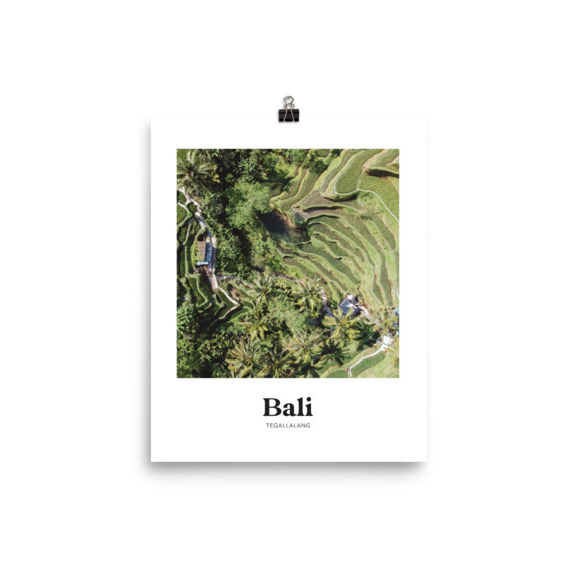 Bali Tegallalang Rice Terrace Aerial Drone Photography Travel Poster - Image 2