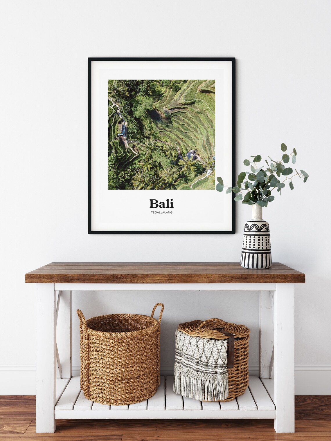 Bali Tegallalang Rice Terrace Aerial Drone Photography Travel Poster - Image 3