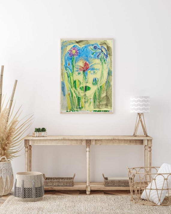 Floral Collage Art Print Botanical Home Decor