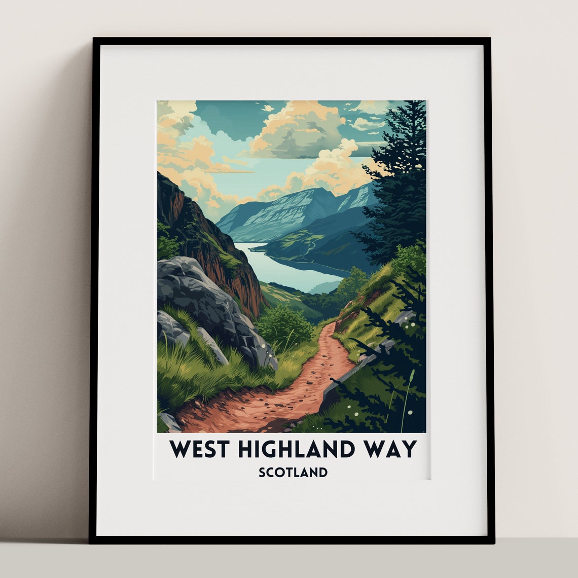 West Highland Way Travel Poster Art Print Scottish National Trail Nature Unframed Wall Home Decor Gift