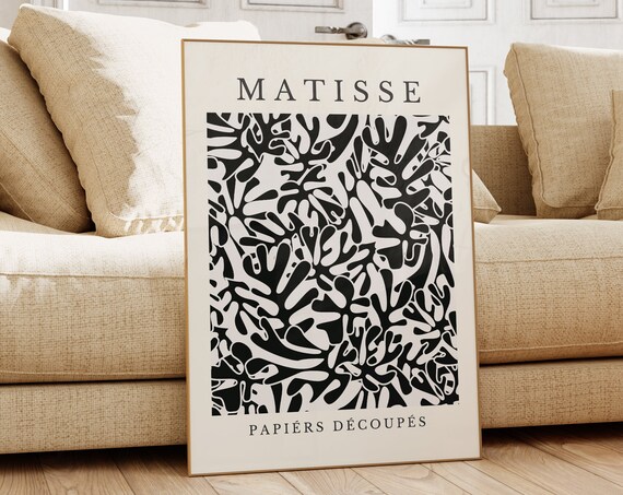 Henri Matisse Print Aesthetic Matisse Poster For Modern Gallery Exhibition Art Minimalist Neutral Wall Art Matisse Cut Outs Gift Idea