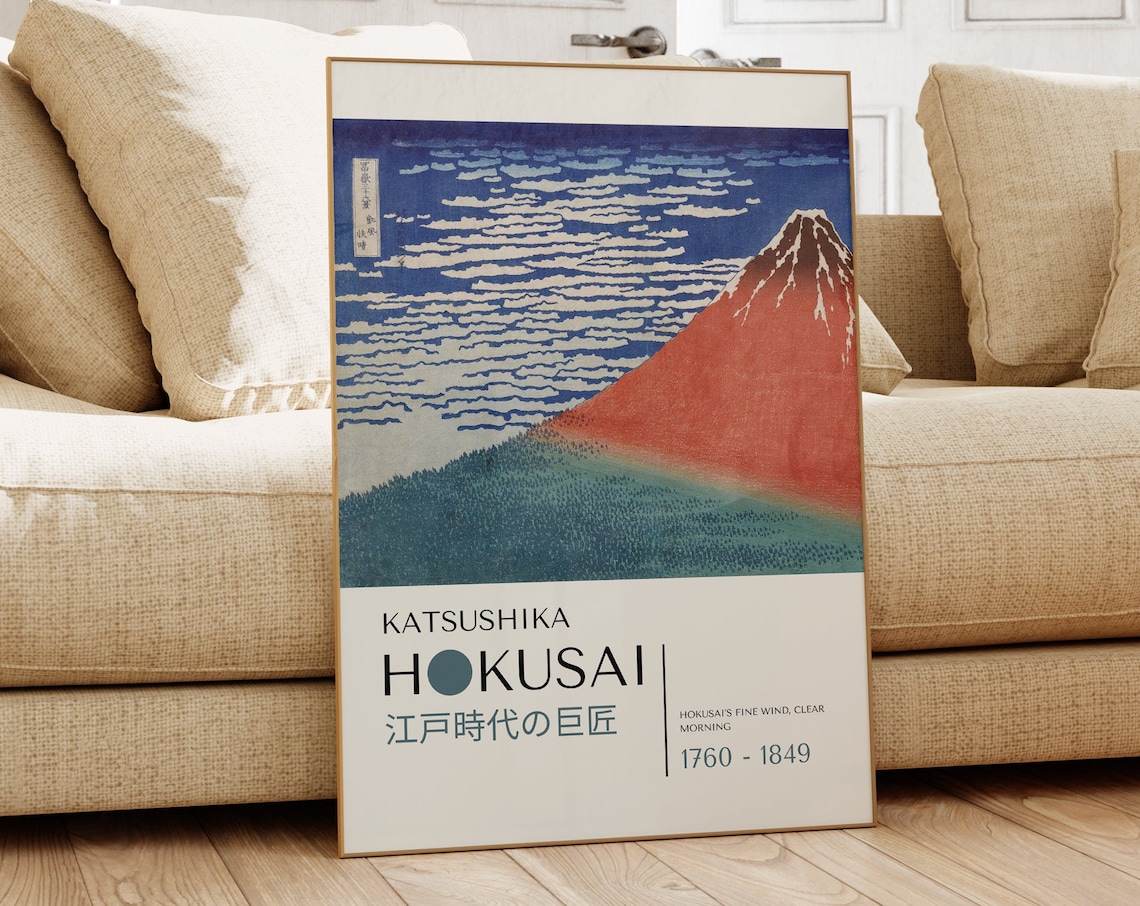 Katsushika Hokusai Modern Japandi Art Print