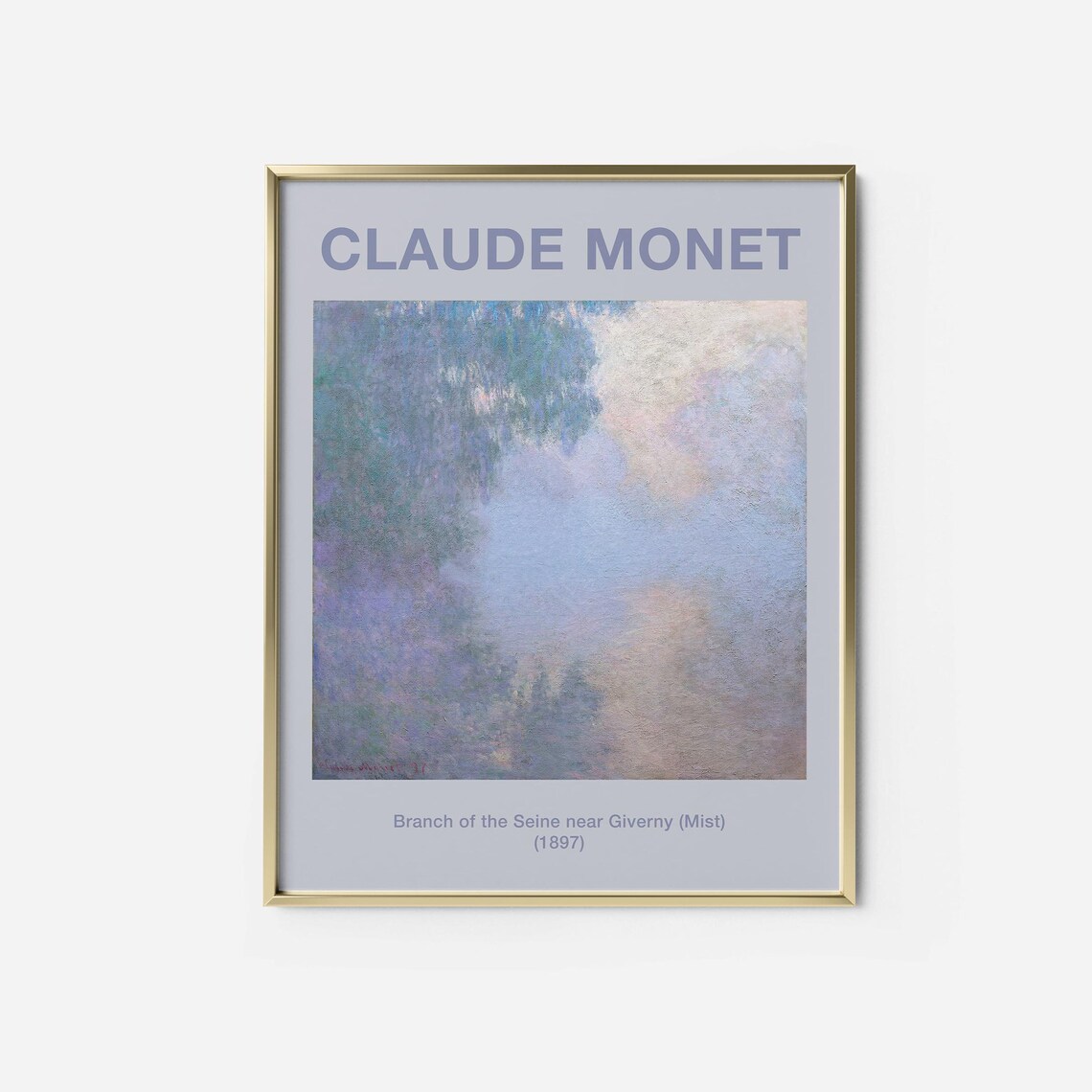 Claude Monet Morning Mist On The Seine Giverny 1897 Art Poster